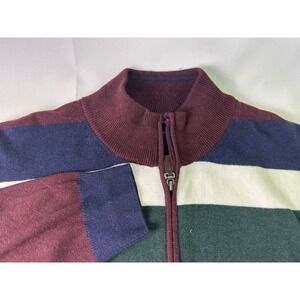 Vtg 90s Roundtree & Yorke Grandpa Quarter Zip Mens XL‎ Sweater Chunky Knit